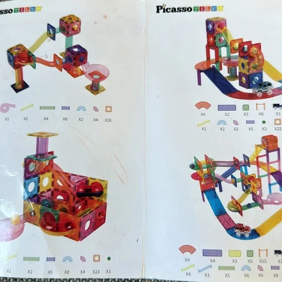 106 PicassoTiles 2-in-1 magnetic marble run set/Racing track set - Picture 12 of 12